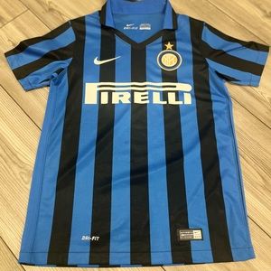 Nike Inter Milan Home Soccer Jersey Blue Black Stripe Mens Sz:M